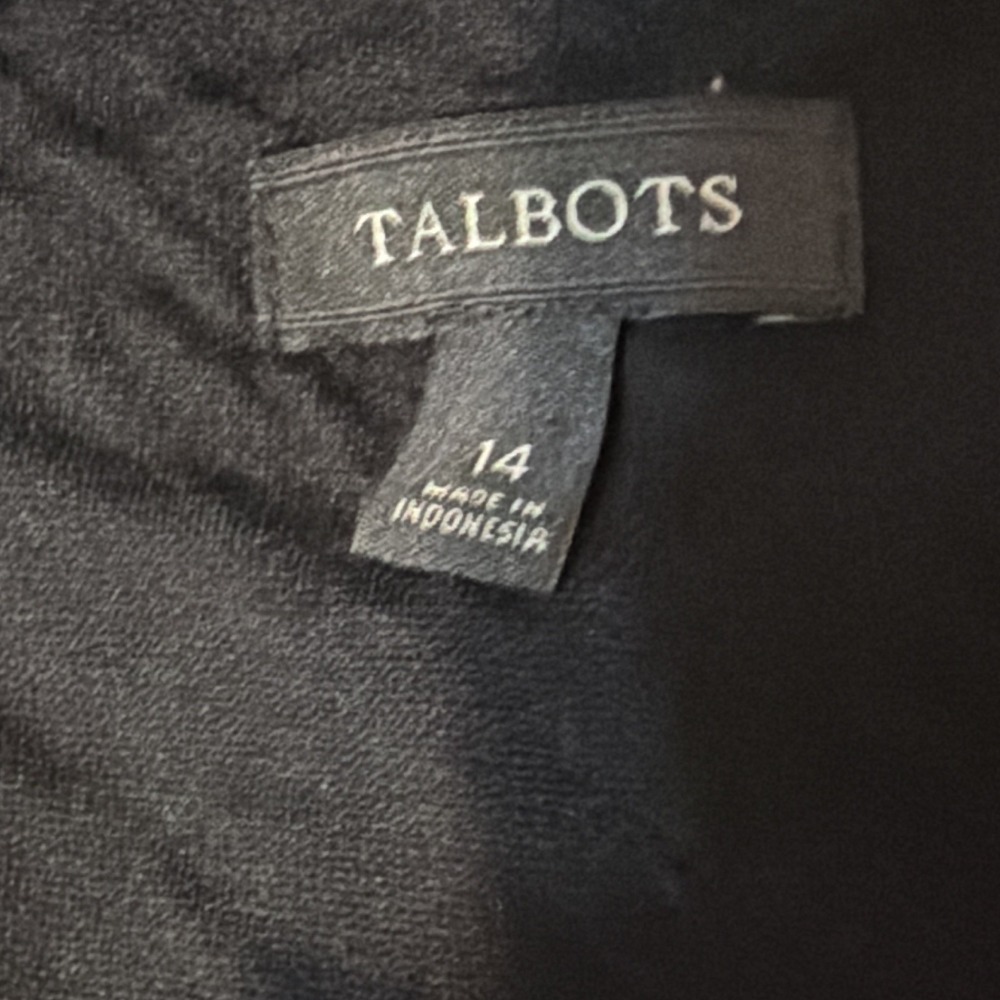 Talbots Women's Black Solid Sleeveless Knee Length Dress Size 14 Dress, Black - Picture 7 of 8
